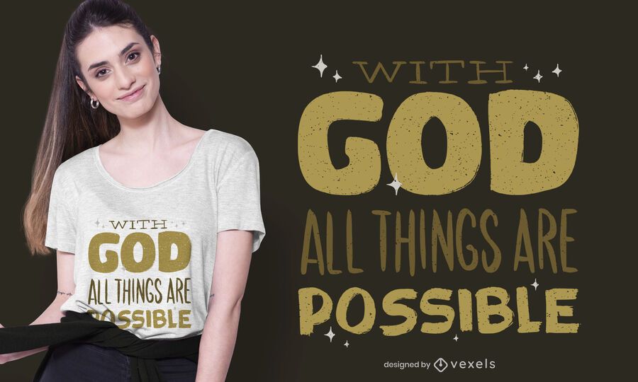 With god t-shirt design With god t-shirt design