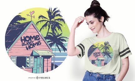 Beach house t-shirt design