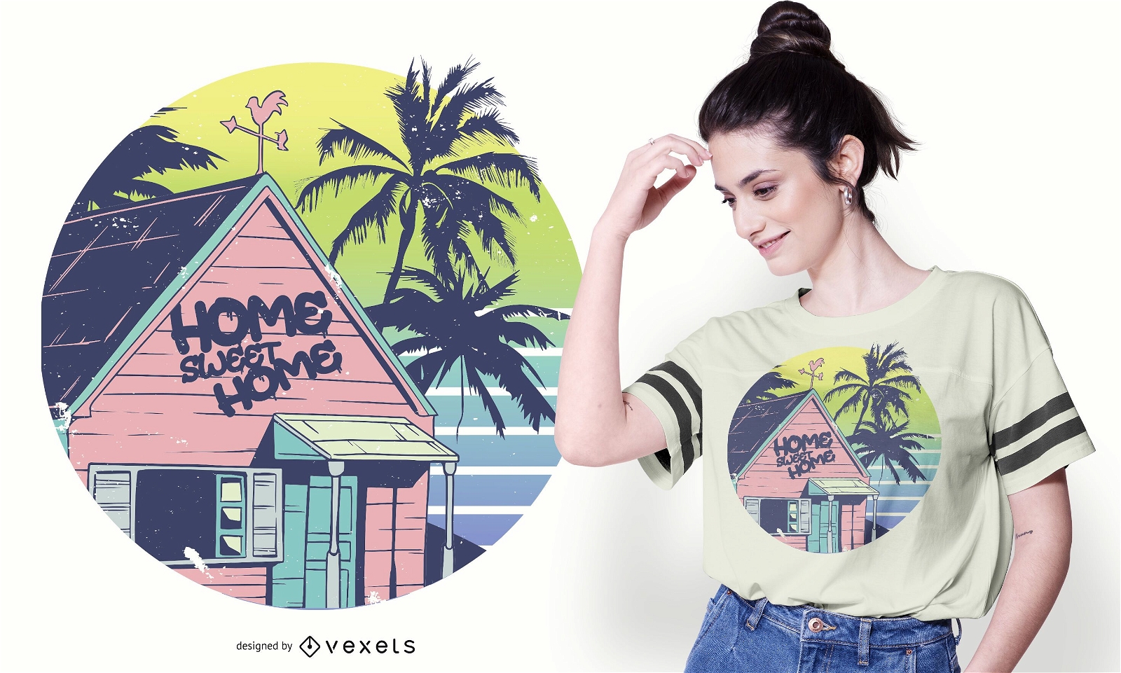 Design de camisetas para casa de praia