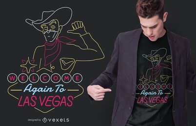Bem-vindo de novo design de camisetas Vegas