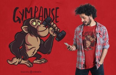 Design de camisetas Gympanzee Cartoon