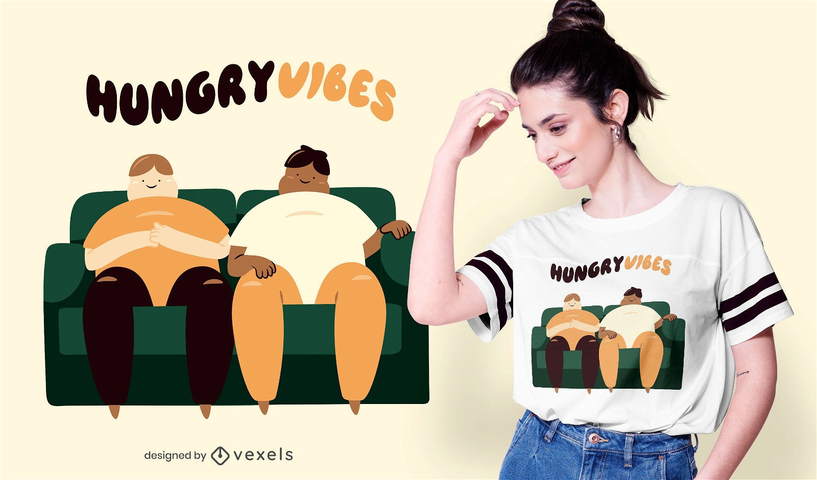 Design de camisetas Hungry Vibes