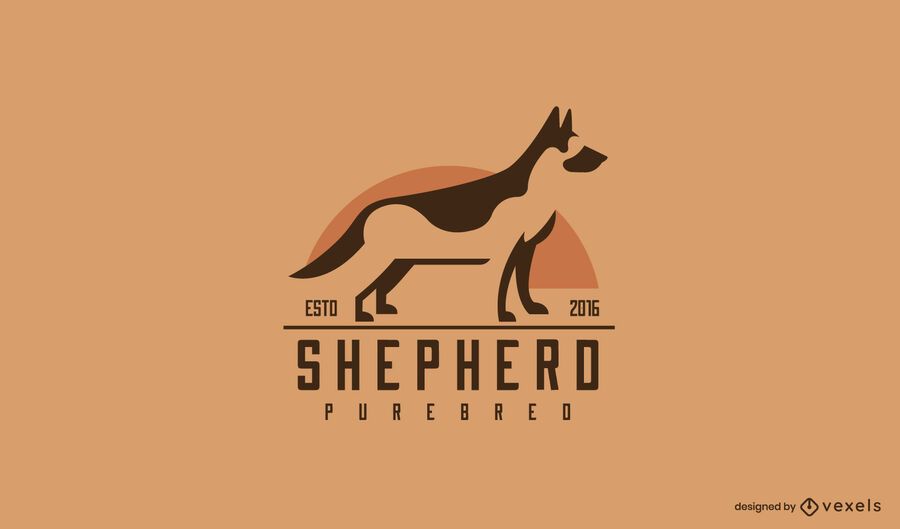 Diseño de logotipo de pastor alemán Diseño de logotipo de pastor alemán