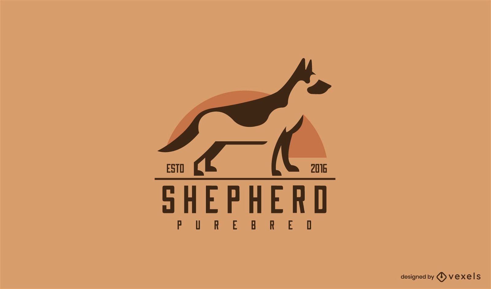 Deutscher Schäferhund Logo Design