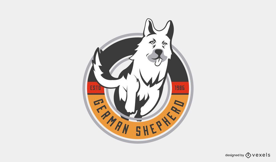 Plantilla de logotipo de perro pastor alemán Plantilla de logotipo de perro pastor alemán