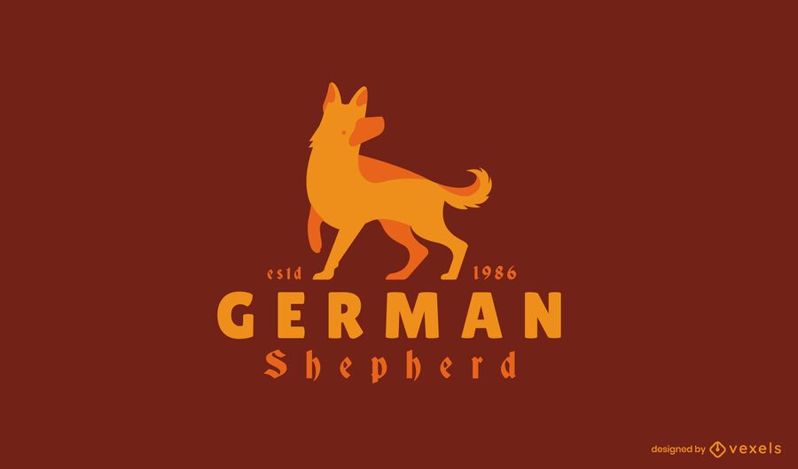 Diseño de logotipo de perro pastor alemán Diseño de logotipo de perro pastor alemán