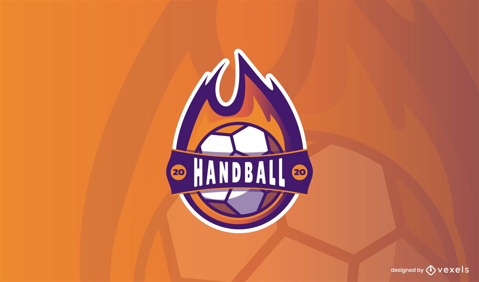 Handball logo template design 