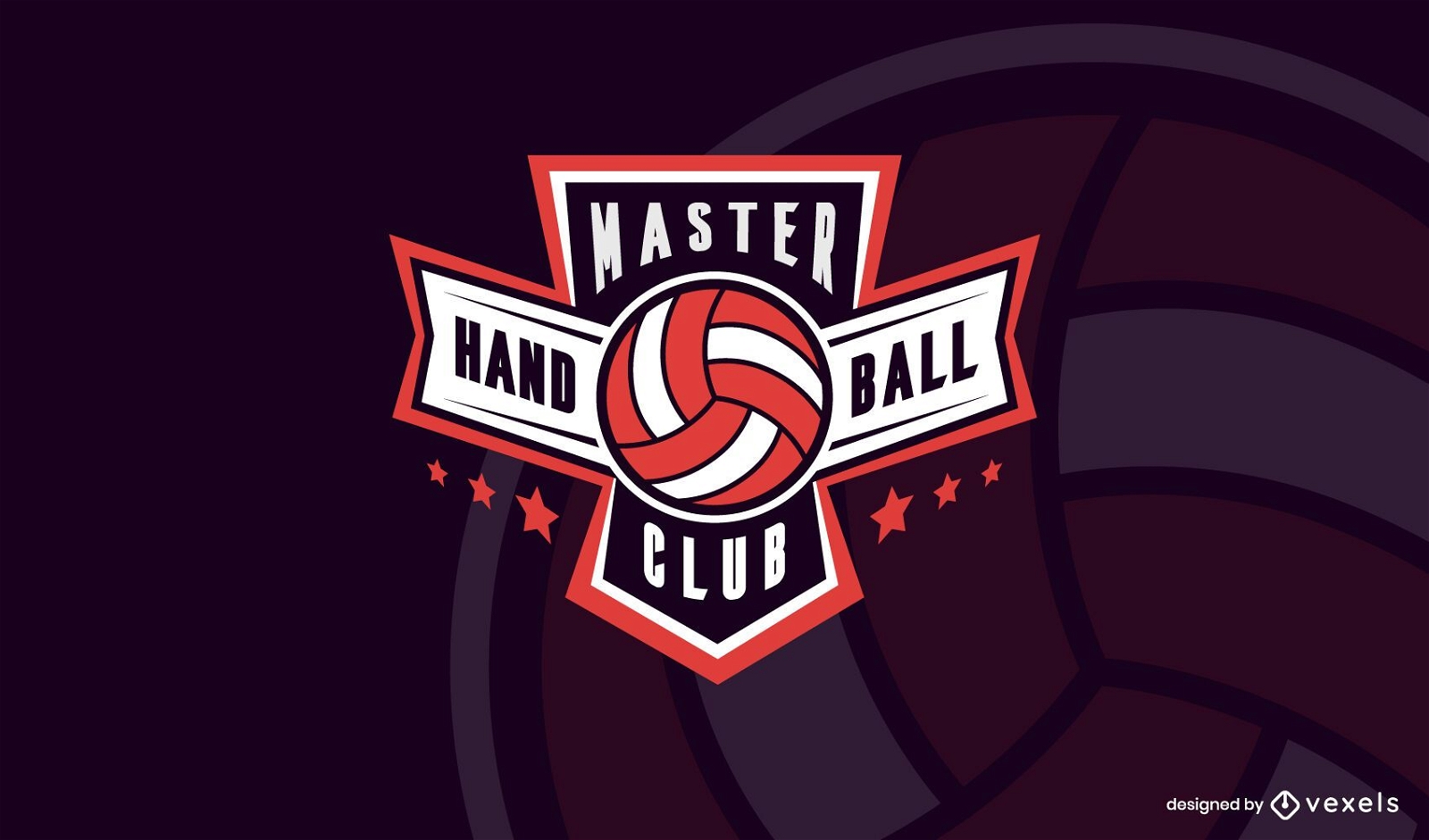Plantilla de logotipo de club de balonmano