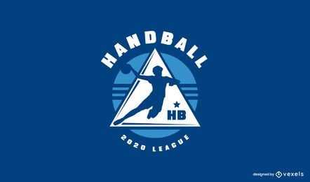 Handball league logo template