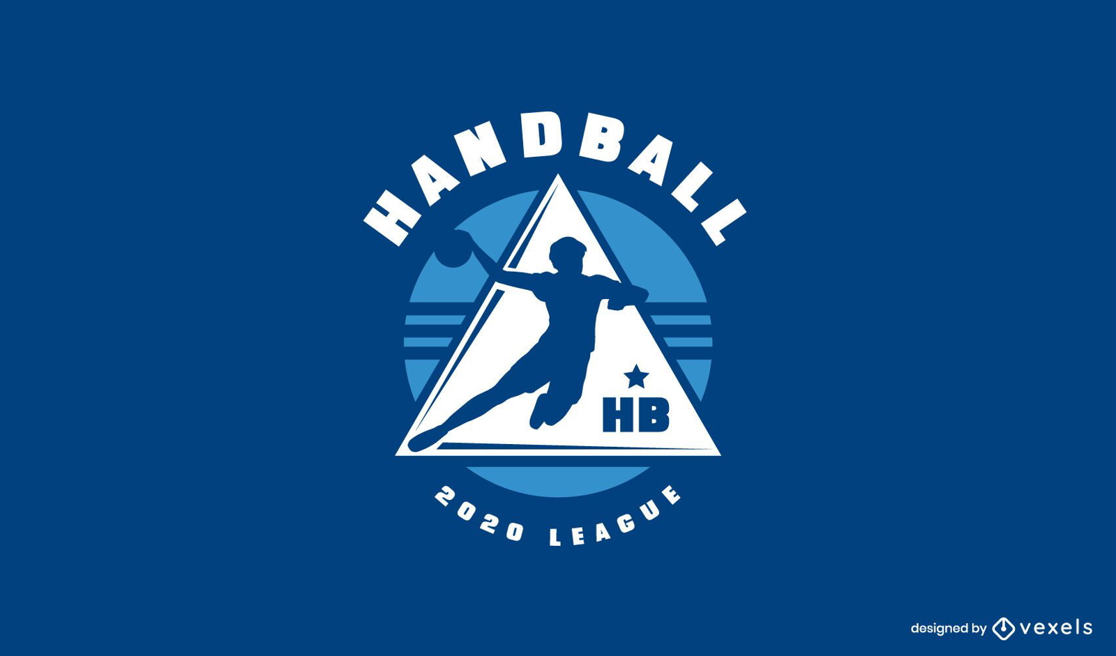 Modelo de logotipo da liga de handebol