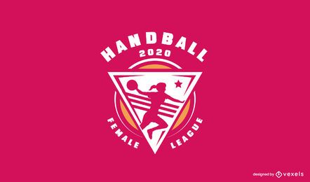 Modelo de logotipo da liga feminina de handebol Modelo de logotipo da liga feminina de handebol