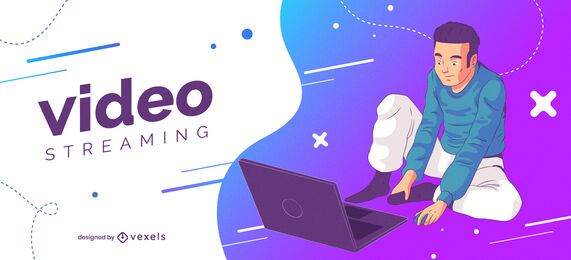 Diseño de portada web de transmisión de video