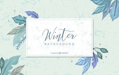 Desenho de fundo aquarela de inverno