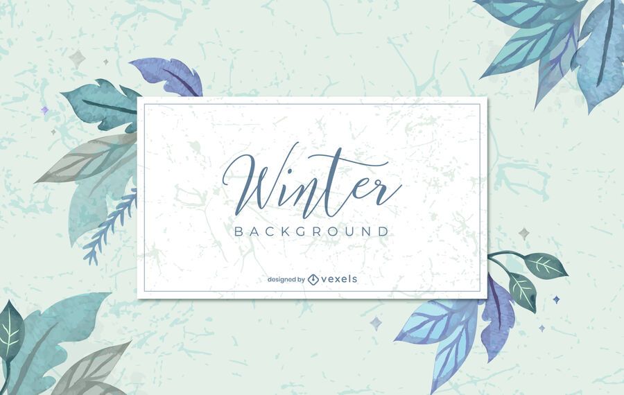 Winter watercolor background design Winter watercolor background design