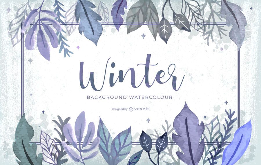Diseño de fondo de invierno acuarela Diseño de fondo de invierno acuarela