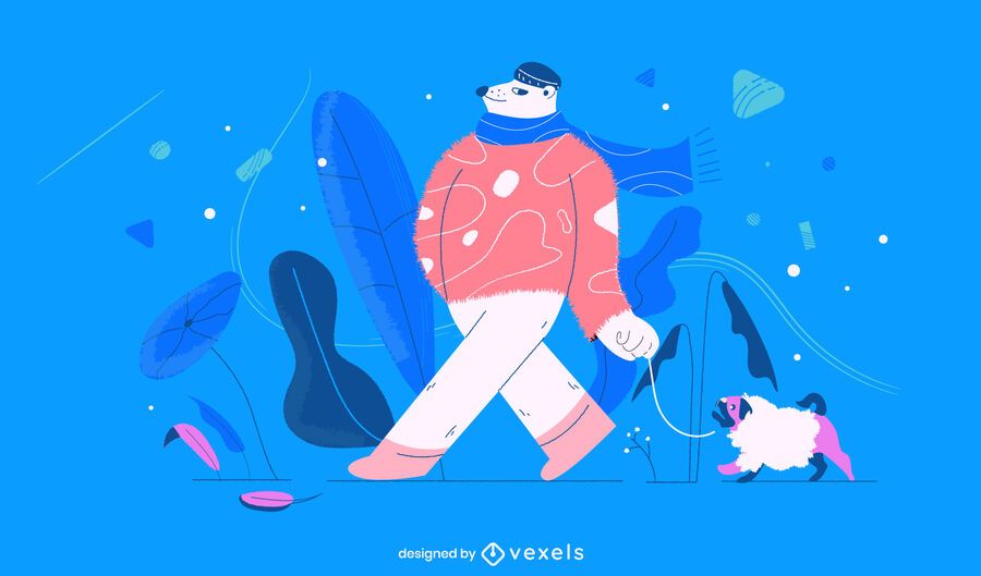 Ilustração de urso polar de inverno Ilustração de urso polar de inverno