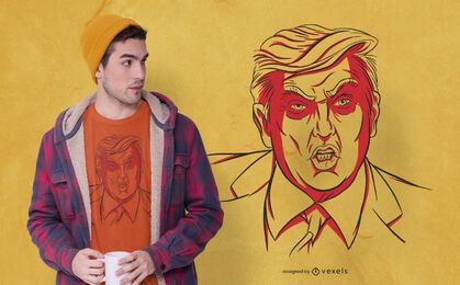 Diseño de camiseta Angry Trump