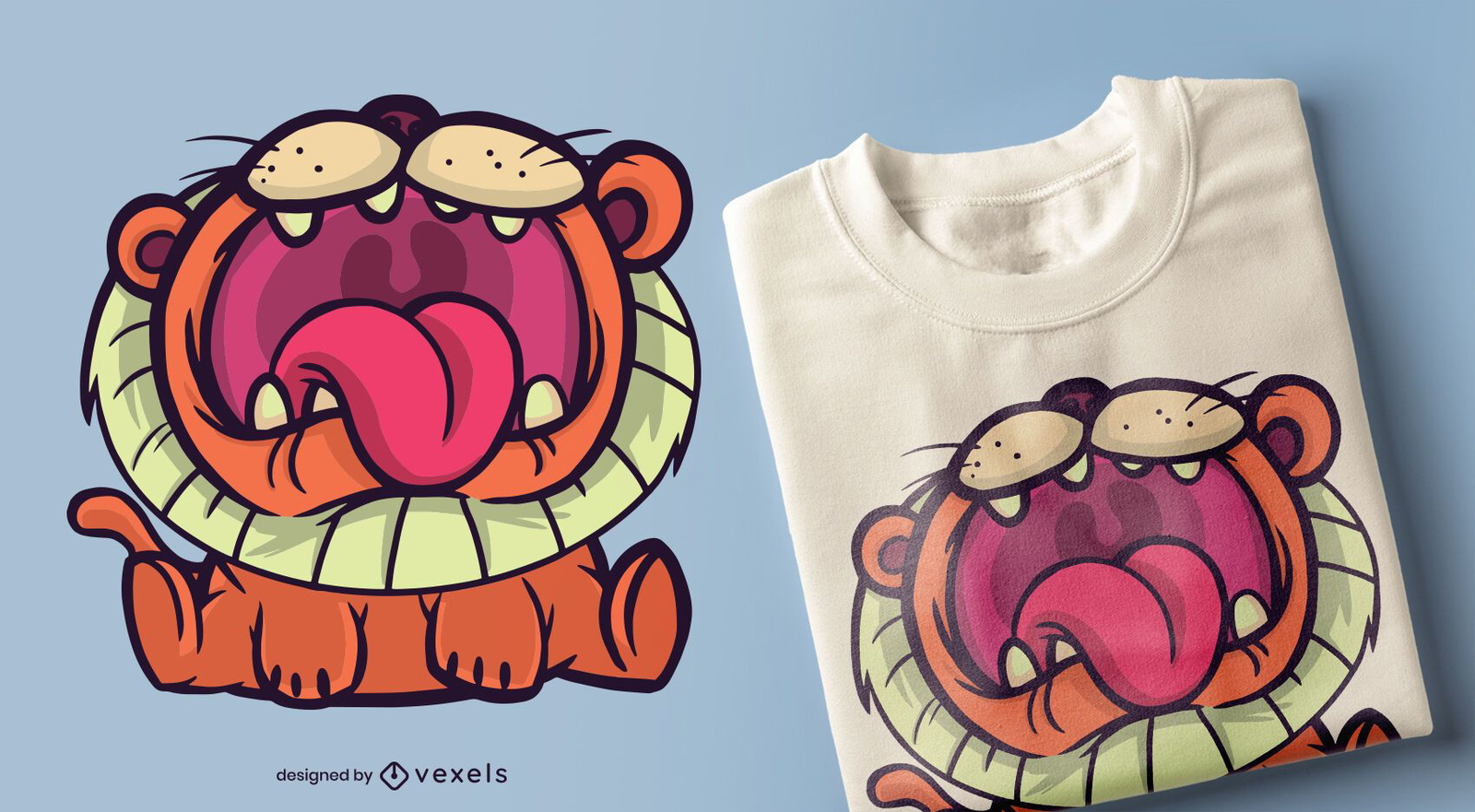 Cartoon Lion T-shirt Design