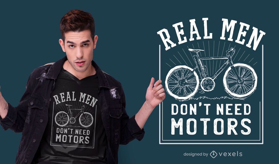 Real Men Bike T-shirt Design Real Men Bike T-shirt Design