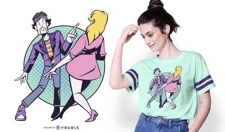 Rocker Couple T-shirt Design Rocker Couple T-shirt Design