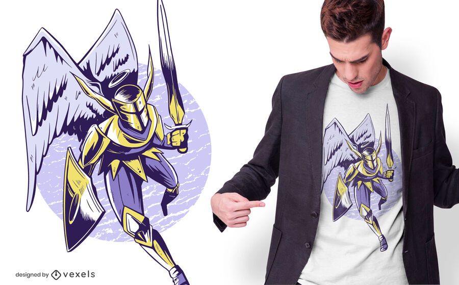 Knight Angel T-Shirt Design Knight Angel T-Shirt Design