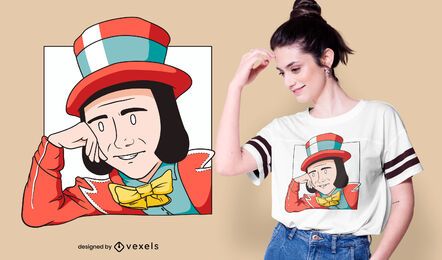 Eccentric Man Meme Cartoon T-shirt Design