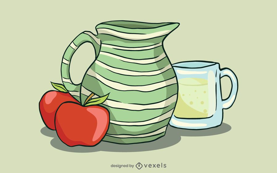 Apple Cider Jar Illustration Apple Cider Jar Illustration