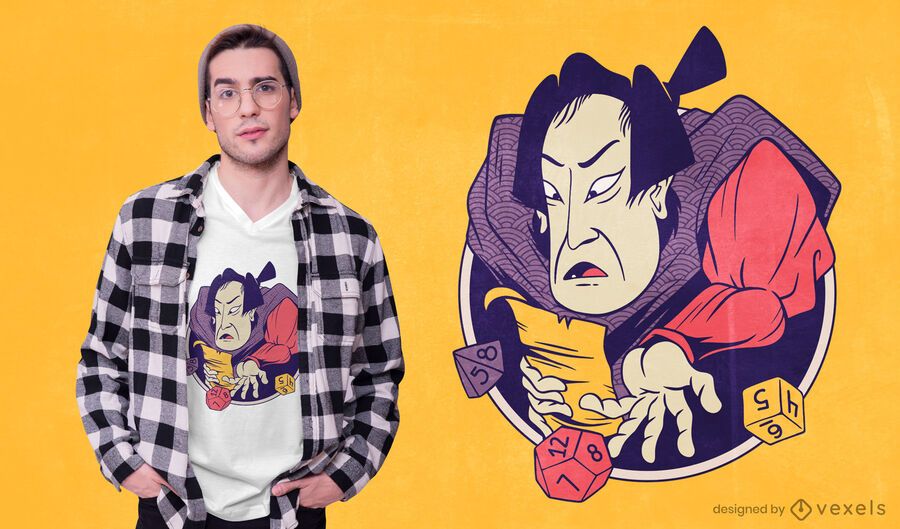 Diseño de camiseta de juego Samurai Diseño de camiseta de juego Samurai