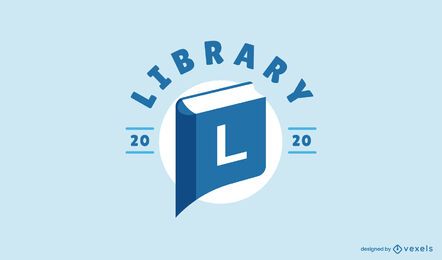 Diseño de logotipo de marcador de biblioteca Diseño de logotipo de marcador de biblioteca