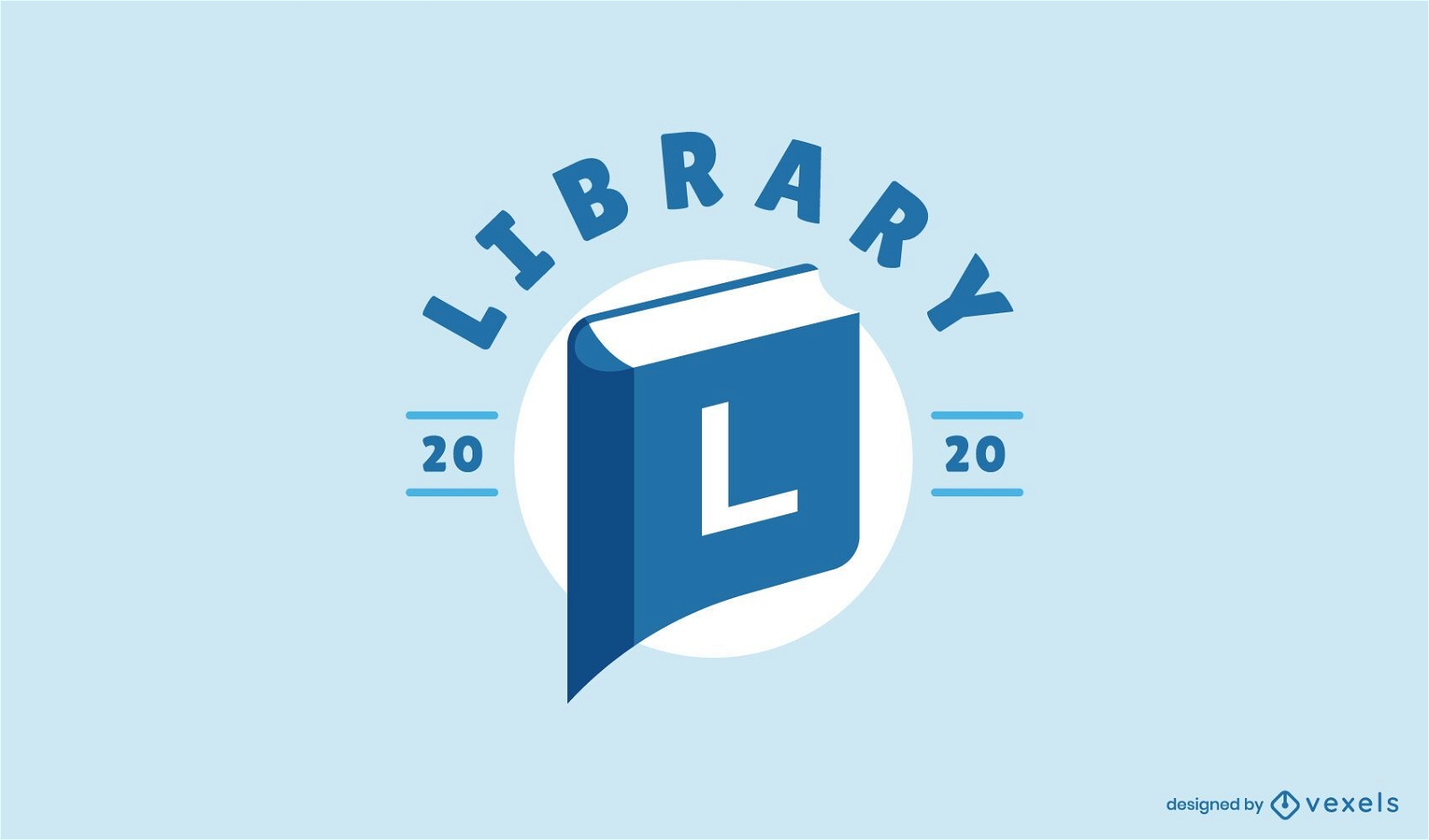 Bibliotheksmarker Logo Design