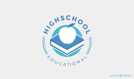 Diseño de logotipo de biblioteca de secundaria