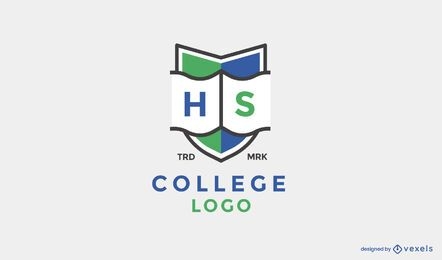 Highschool Shield Logo Design