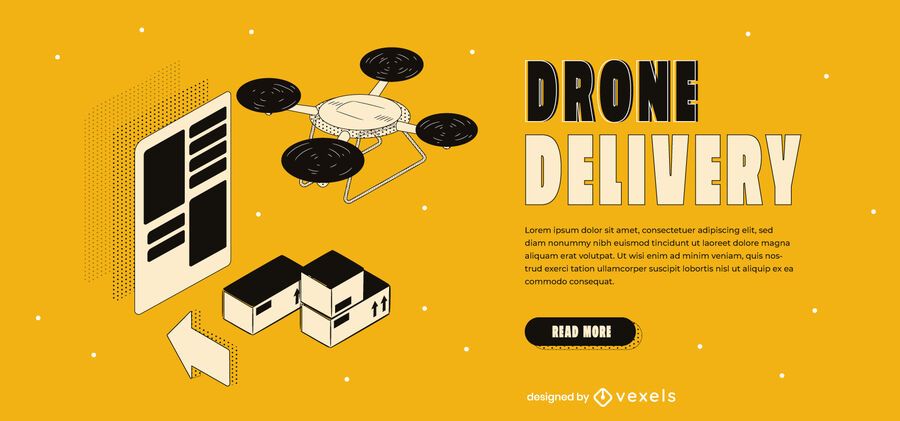 Drone delivery slider Drone delivery slider