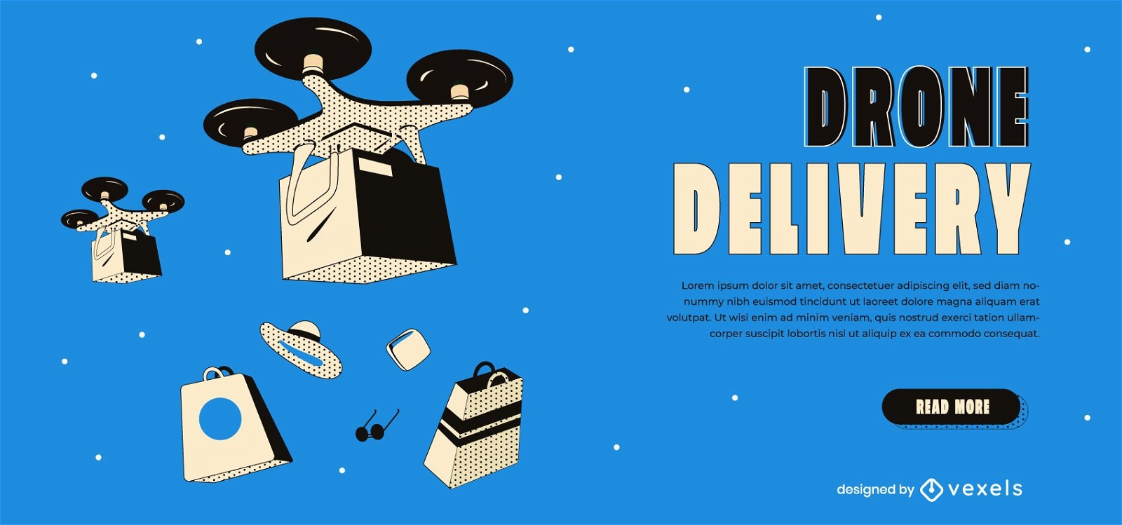 Drone delivery slider template