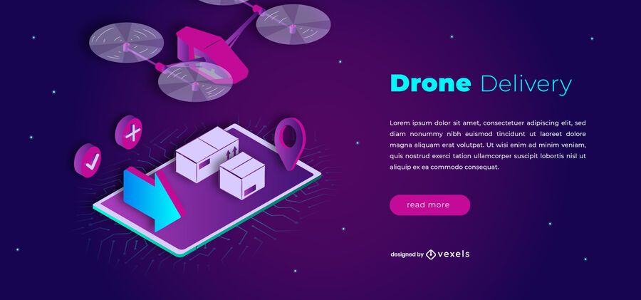 Drone delivery slider design Drone delivery slider design