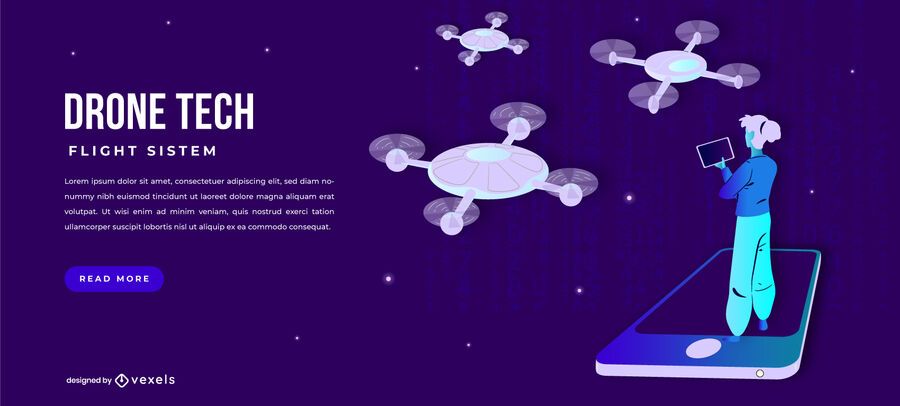 Plantilla de control deslizante de tecnología de drones Plantilla de control deslizante de tecnología de drones