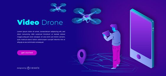 Modelo de controle deslizante de drone de vídeo