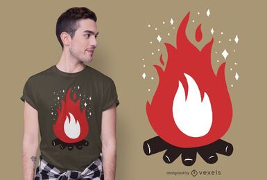 Diseño de camiseta de hoguera Diseño de camiseta de hoguera