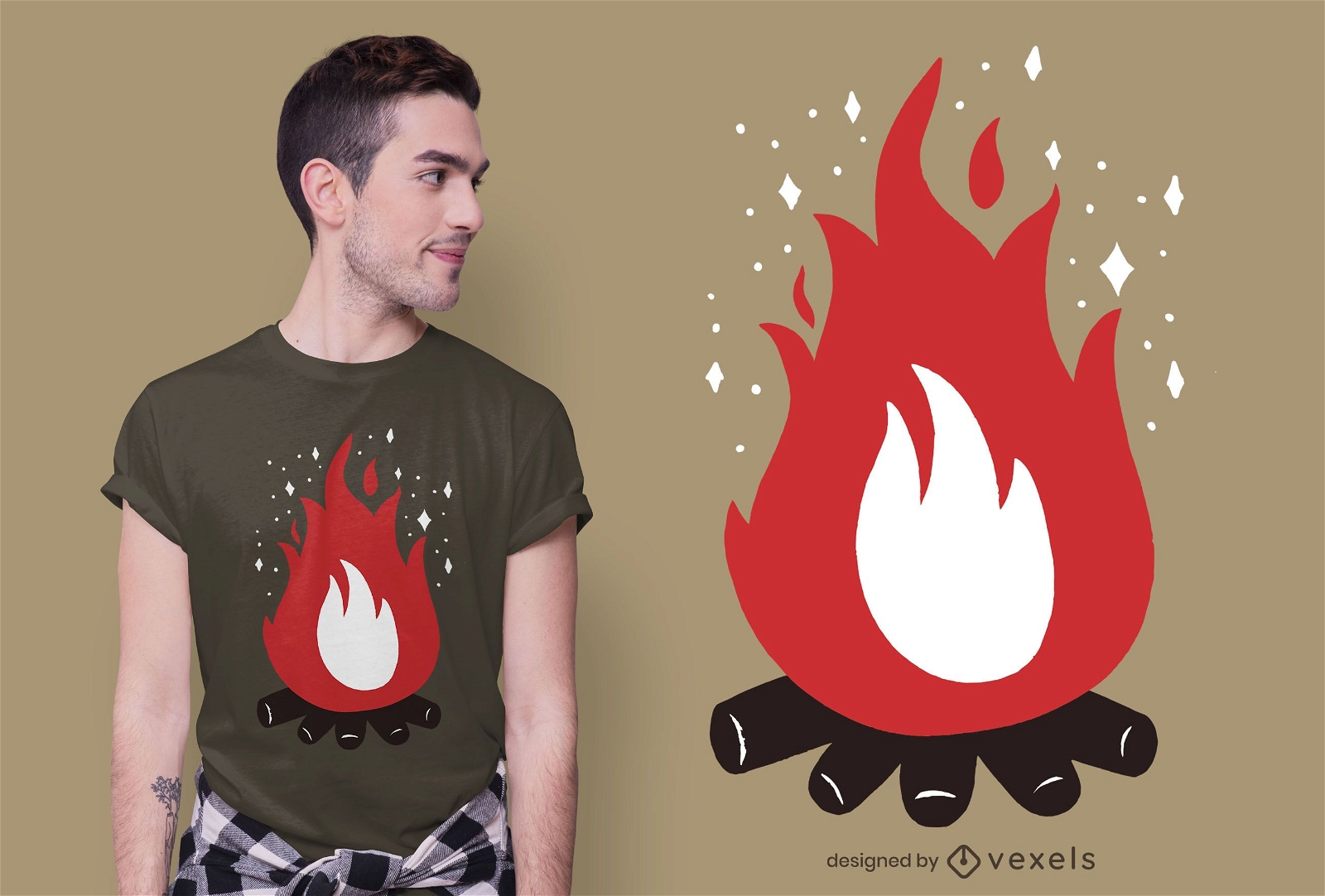 Design de camiseta Bonfire