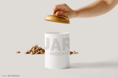 Jar Open Mockup Design