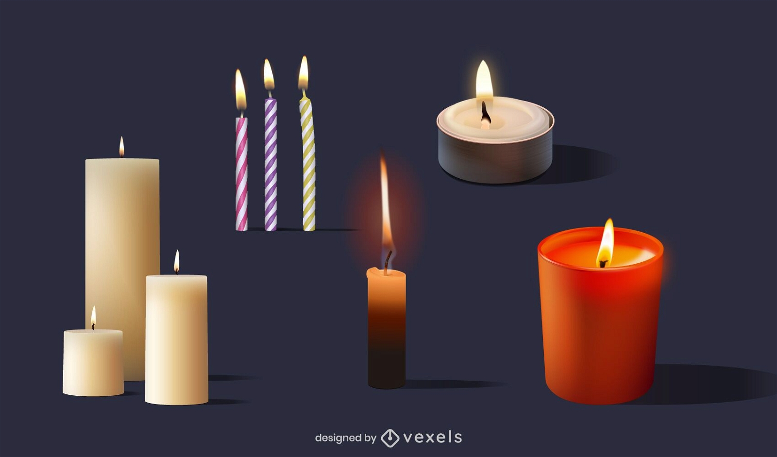 Realistic Candle Design Pack
