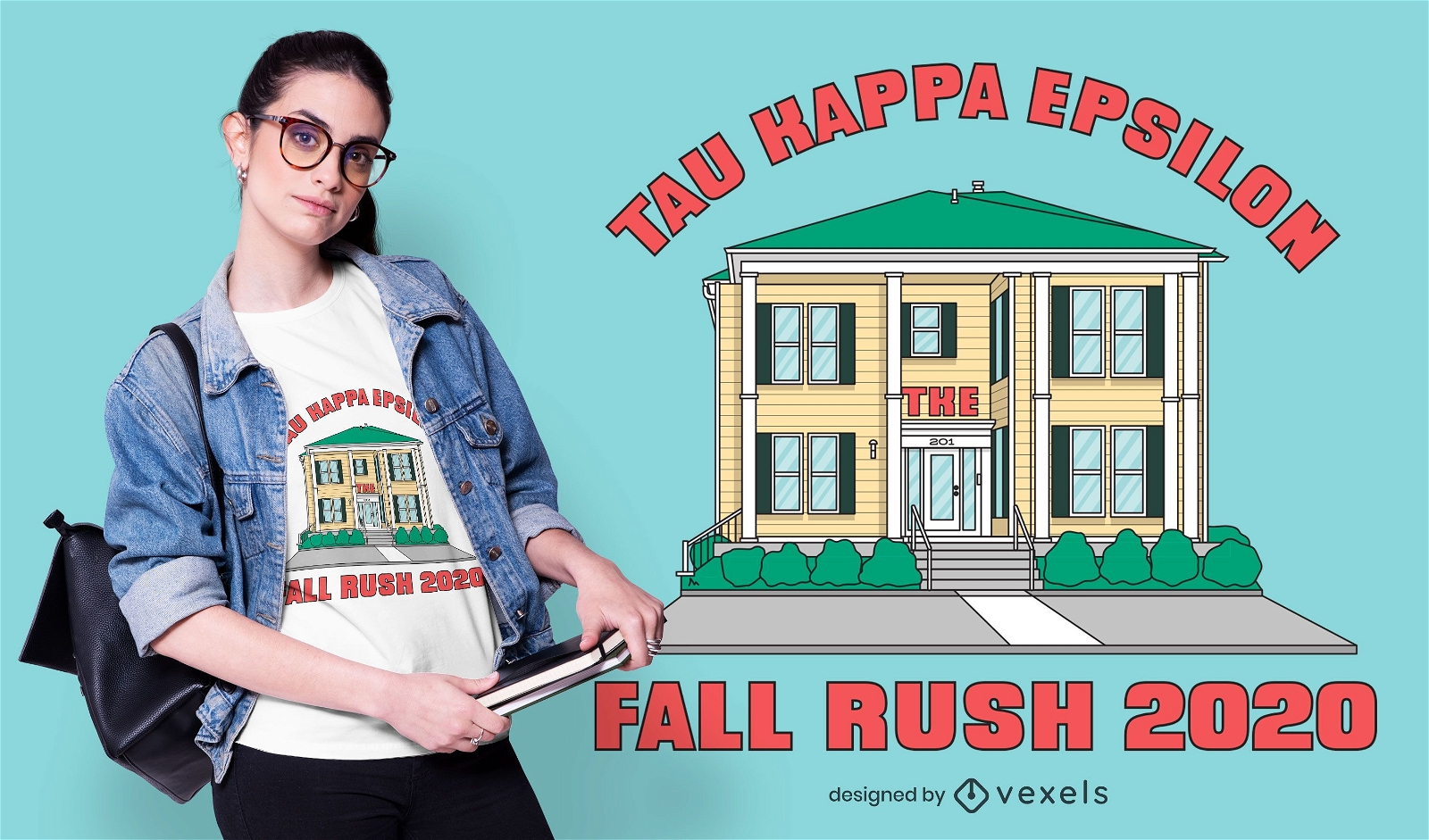 Tau Kappa Epsilon House T-shirt Design