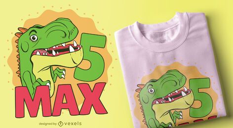 Diseño de camiseta de cumpleaños Dino Diseño de camiseta de cumpleaños Dino