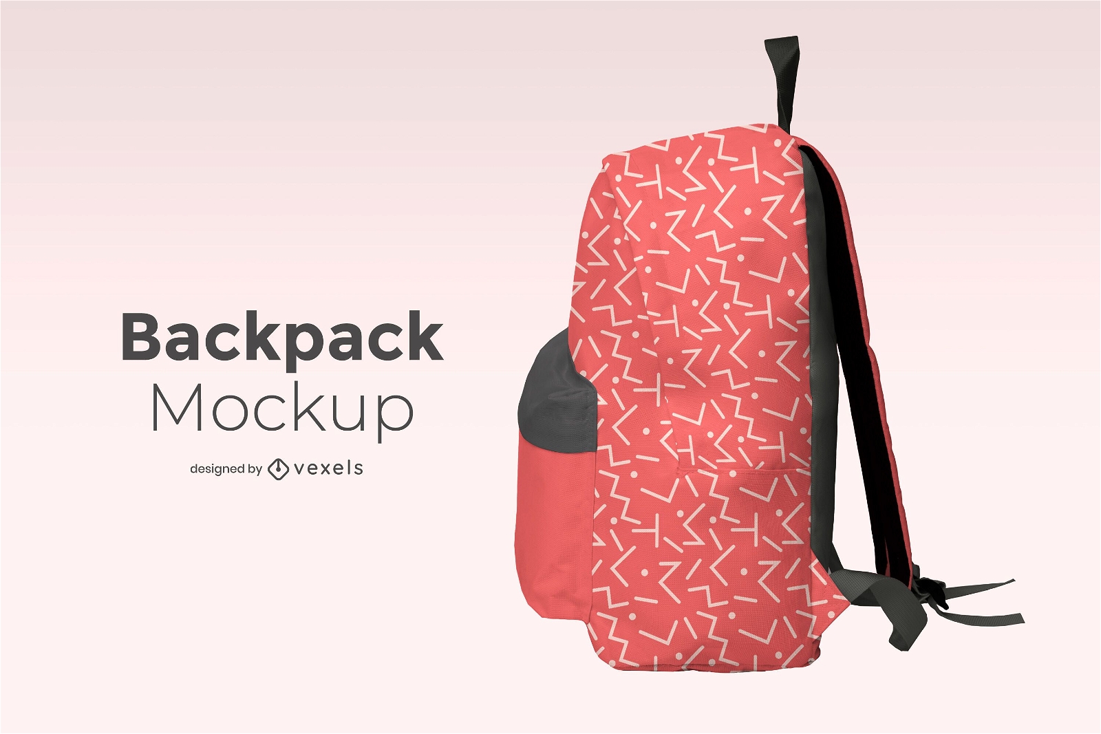 Backpack side mockup design