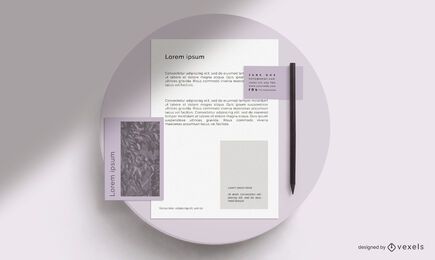 Round Table Stationery Brand Mockup Round Table Stationery Brand Mockup