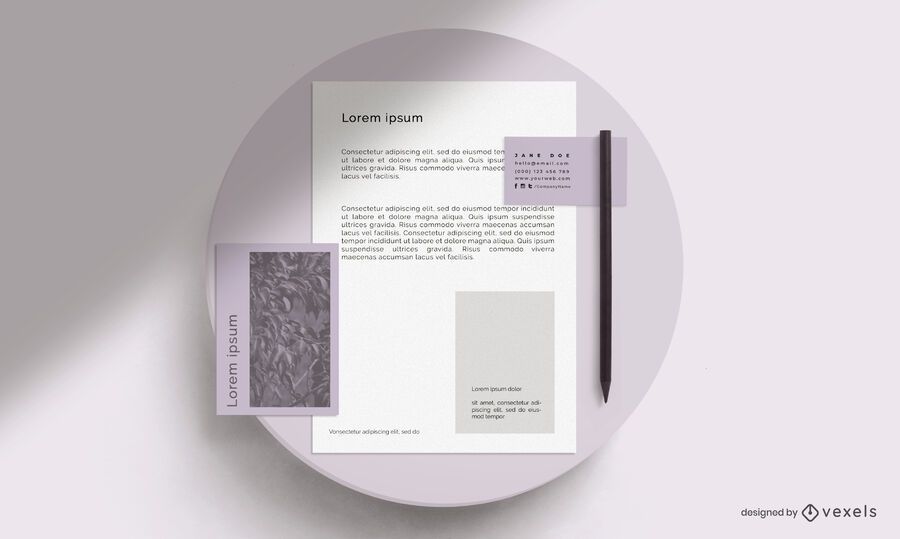 Round Table Stationery Brand Mockup Round Table Stationery Brand Mockup