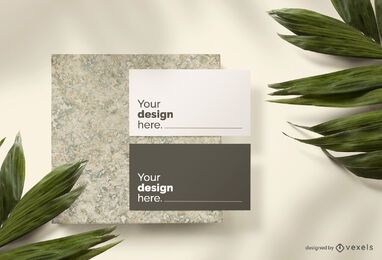 Business card mockup set composition