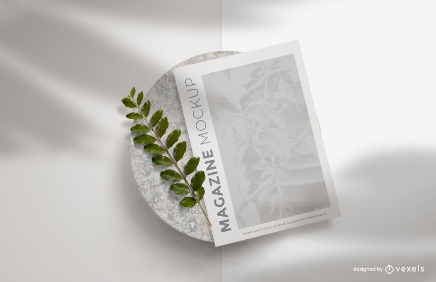 Magazine shadows mockup design Magazine shadows mockup design