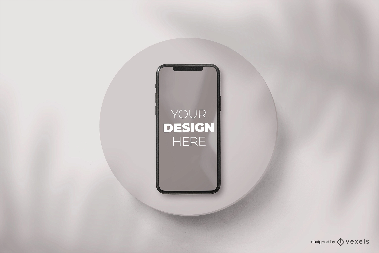 Phone plate mockup composition