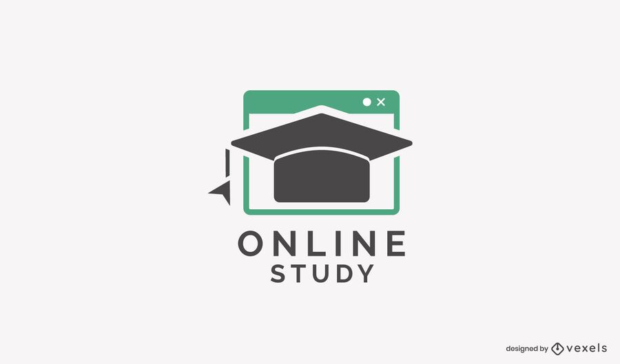 Online study logo template Online study logo template